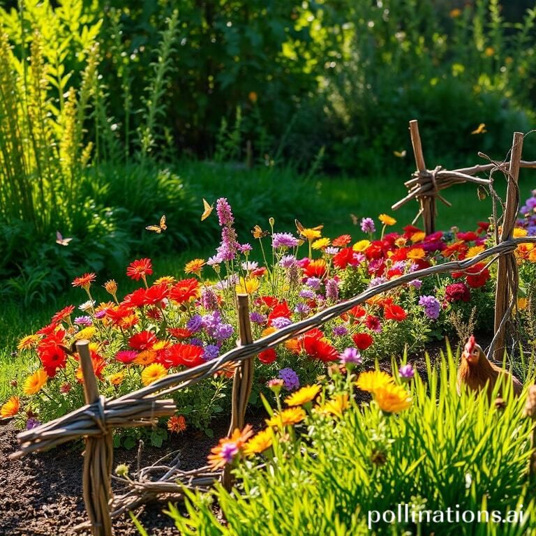 how to keep chickens out of your flower beds